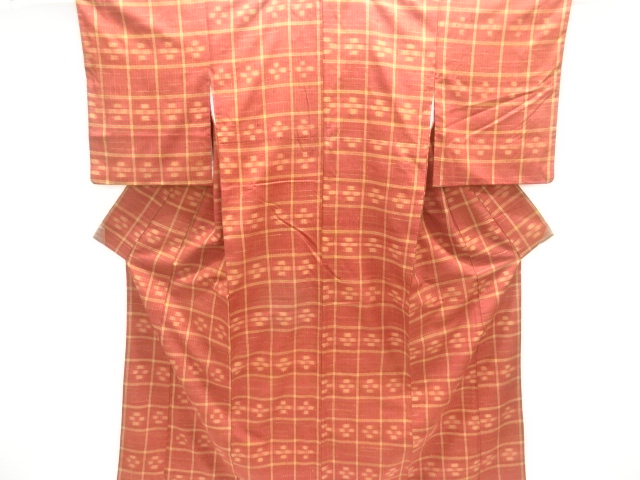 JAPANSE KIMONO / MAWATA TSUMUGI / WOVEN KASURI & GRID